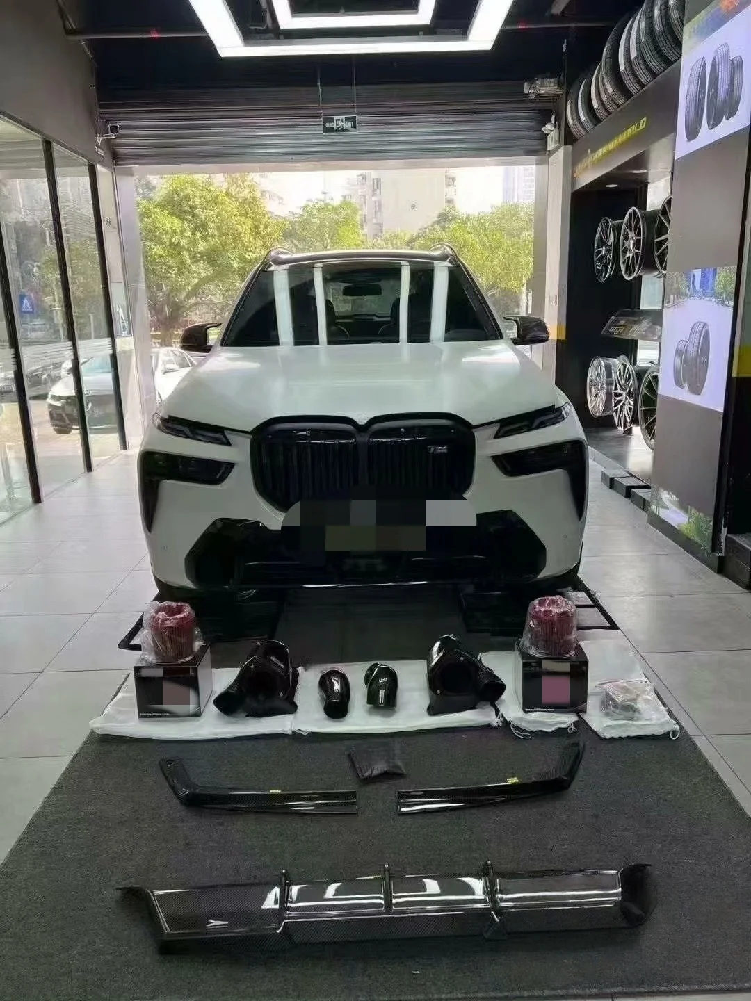 نظام مدخل هواء بارد 20-22 عالي الجودة مناسب لنظام مدخل الهواء البارد من ألياف الكربون الجافة BMW F95 X5M/F96 X6M 4.4T