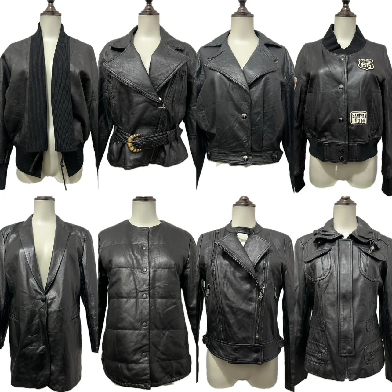 

Винтажная женская байкерская куртка из натуральной овечьей кожи, короткое пальто на весну-осень, с длинными рукавами, на молнии, верхняя одежда