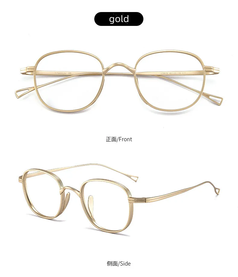 Reines Titan Marke Design Gläser Rahmen Männer Retro Runde Brillen 2022 Neue Vintage Photochrome Lesebrille – Detail 9