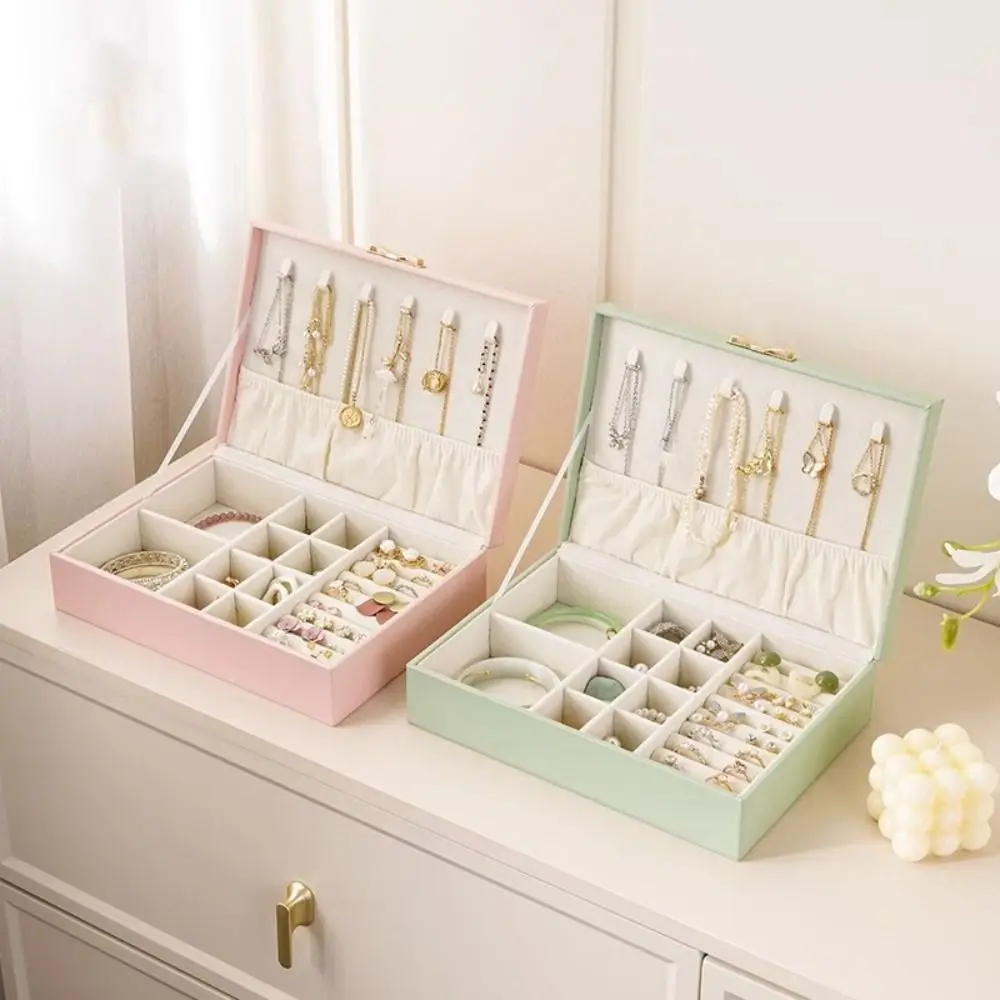 

PU Leather Bracelet Display Box Rings Necklace Velvet Inner Jewelry Storage Boxes Holder Organizer Bracelet Carrying Case