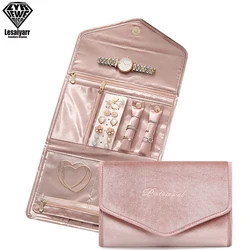 Travel Jewelry Organizer Roll Foldable Jewelry Roll Bag Jewelry Storage Bag for Journey-Rings, Necklaces, Bracelets, Earrings