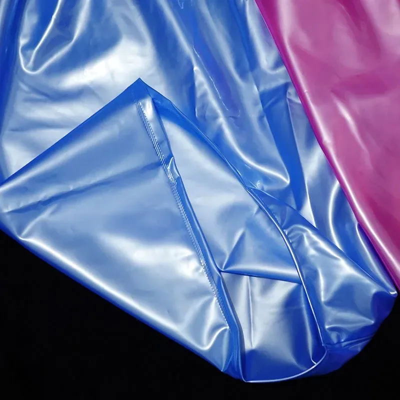 Men Pink Glossy PVC Plastic Shorts Ultra Soft Smooth Silent ABDL Pants Waterproof Loose Adult Baby Diaper Panties Club Party