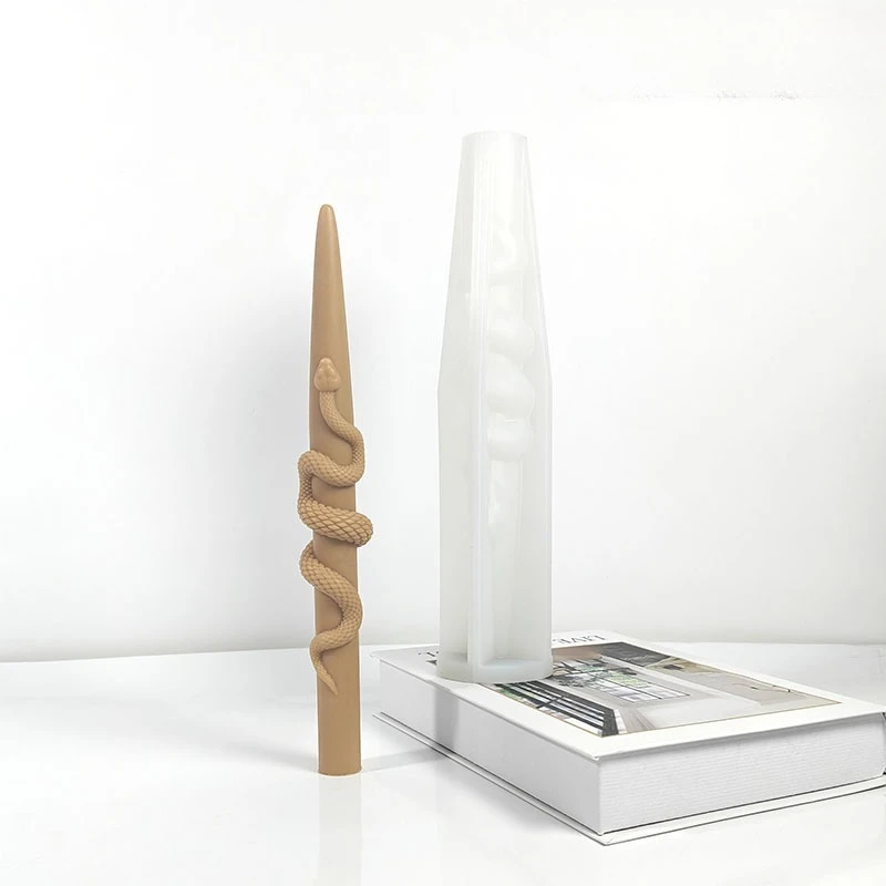 

New serpentine cylindrical candle silicone mold scented candle DIY handmade home decoration