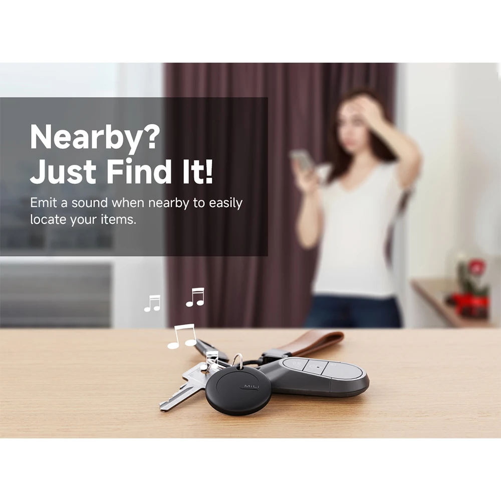 MiLi MiTag Smart GPS Tracker Bluetooth Locator For Android Work With Google Find My Device Anti-Lost Device Keys Pet Finder