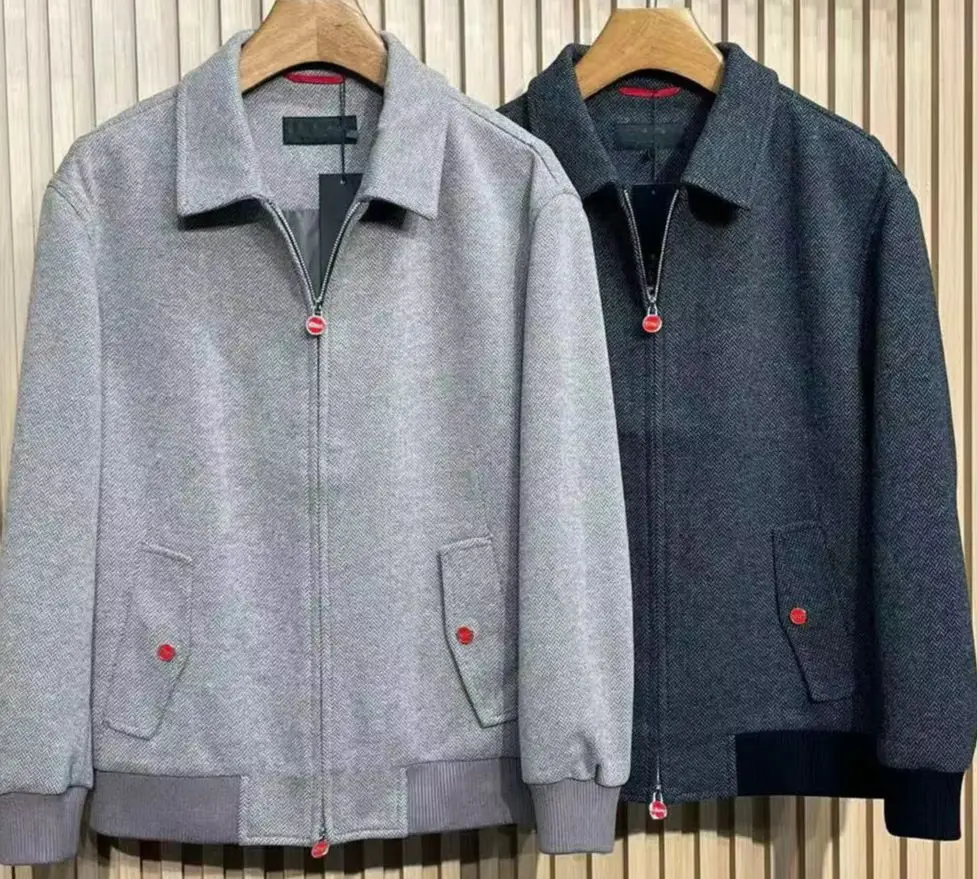 

Kiton итальянская мужская одежда, осенне-зимняя новая мода, стильная деловая простая повседневная куртка с лацканами в стиле старых денег