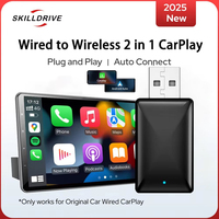 SKILLDRIVE New 2 in 1 Carplay Wireless Adapter for Volvo Benz Audi Mazda Peugeot With Wired CarPlay Car for Iphone Android phone