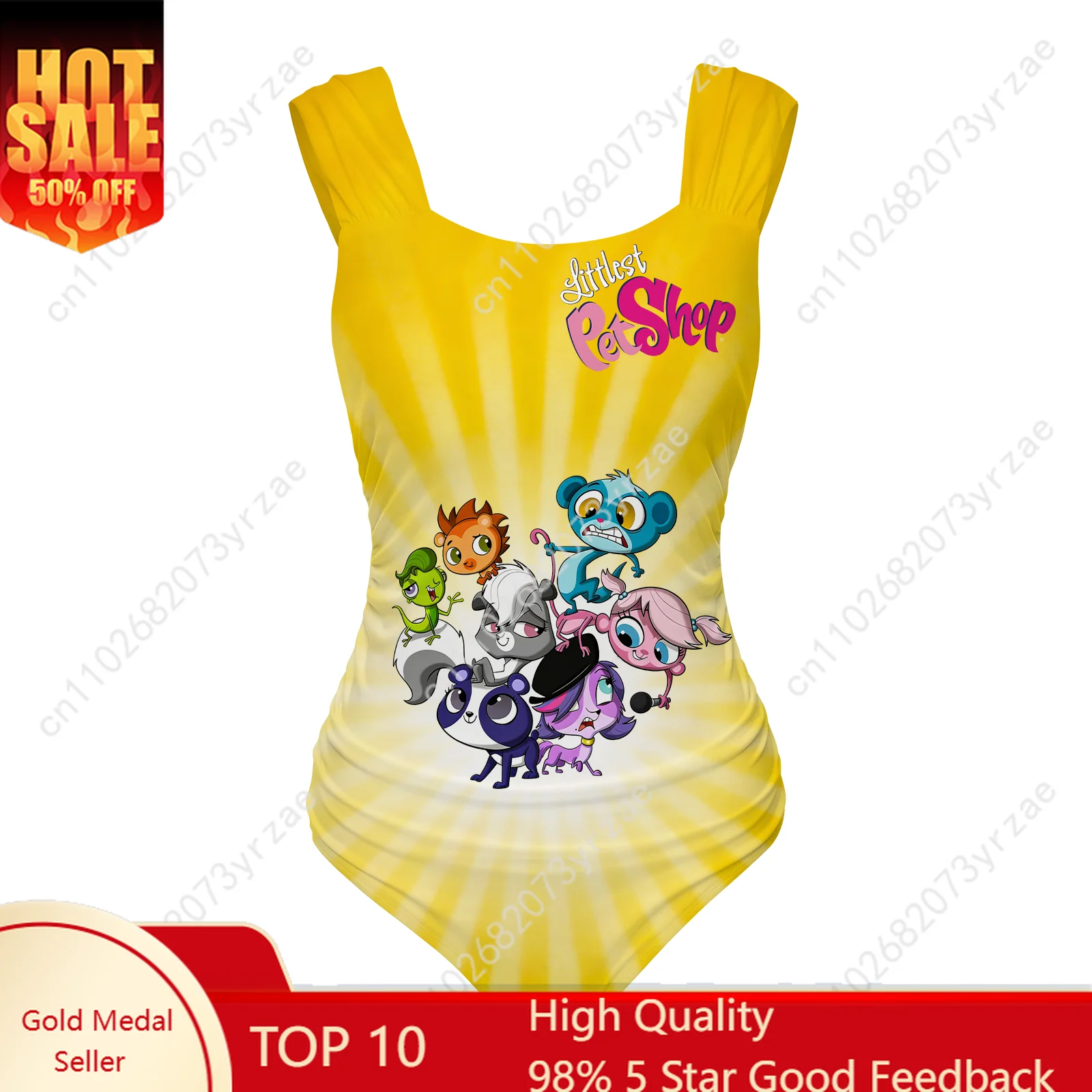 

Littlest Pet Shop One Piece Swimsuit Wide Strap Womens Bathing Suits Personalized Swimwear Pool Party Sexy Bikini Custom Suits