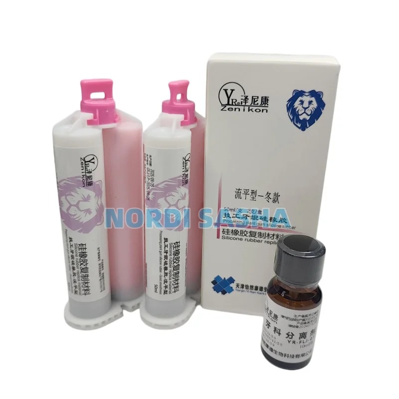 Zenikon Dental Gingival Mask Duplication Silicone Impression Material Set Dental Artificial Gingival Mask Silicone 2 Types
