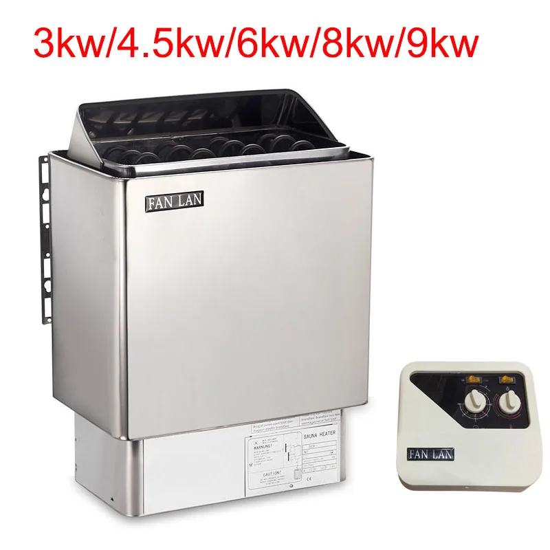 9kw Sauna Heater 220V 380V Sauna Steam Generator Home Use Heating Furnace Room Dry Equipment With Controller