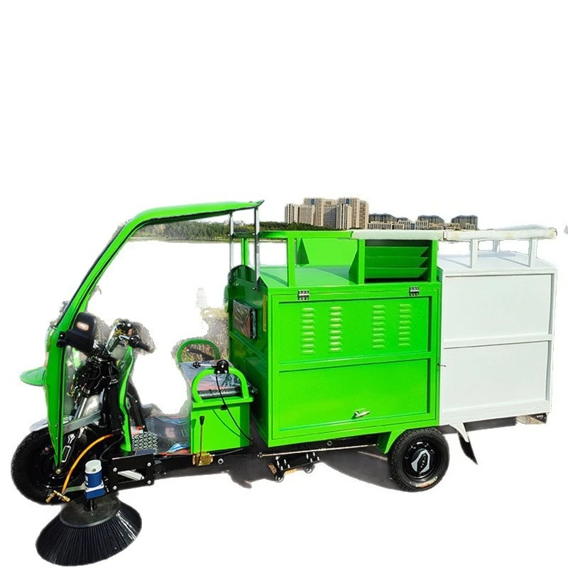 Leaf collection truck, fallen leaf sweeper, multi-functional tree leaf broken cleaning truck