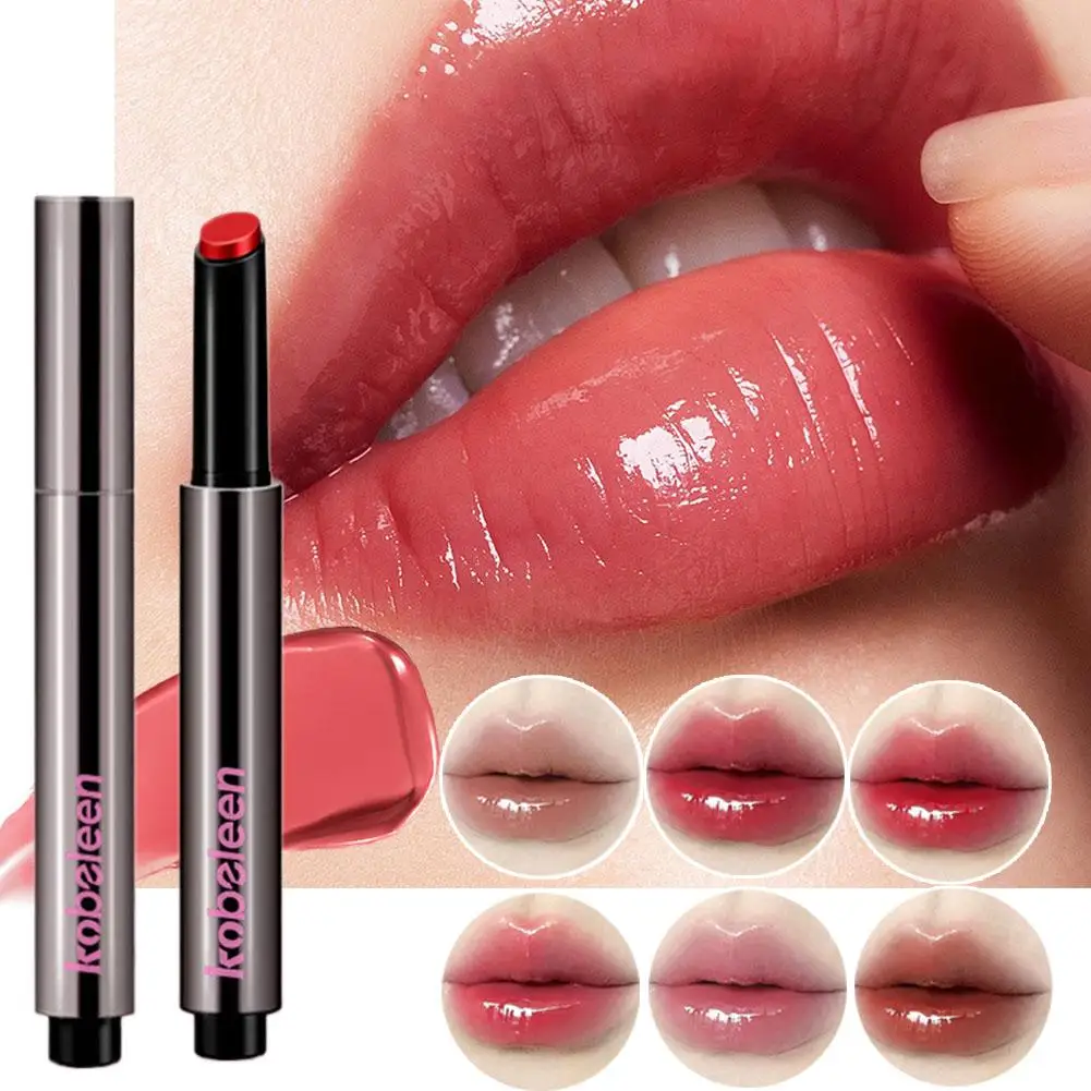 NEW Solid Lip Gloss Stick Non-Sticky Moisturizing High Pigment For Nude Glossy Shine Red Sexy Lip Makeup Cosmetic Non-stick J1Y8