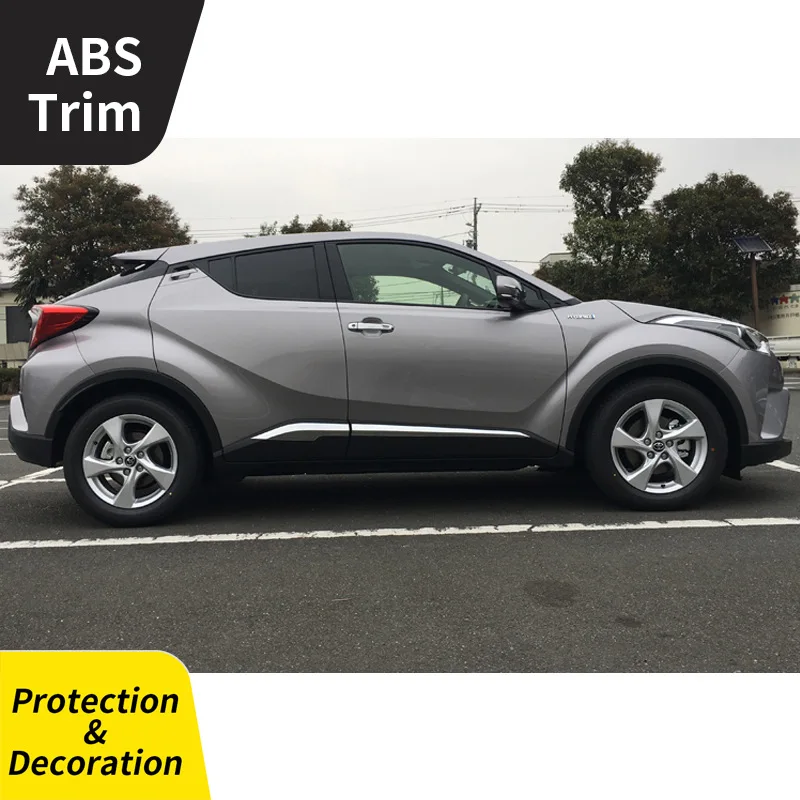 4 Pcs ABS Electroplated Door Body Trim for Toyota C-HR 2018 CHR High Quality Car Styling External Accessories