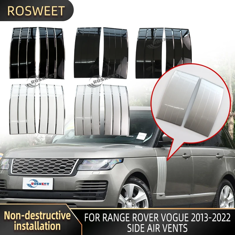 

Side Air Vents Side Fender Door Air Vents Carbon Fiber Style For Range Rover Vogue 2013-2022 Black/ Silver/White Accessories