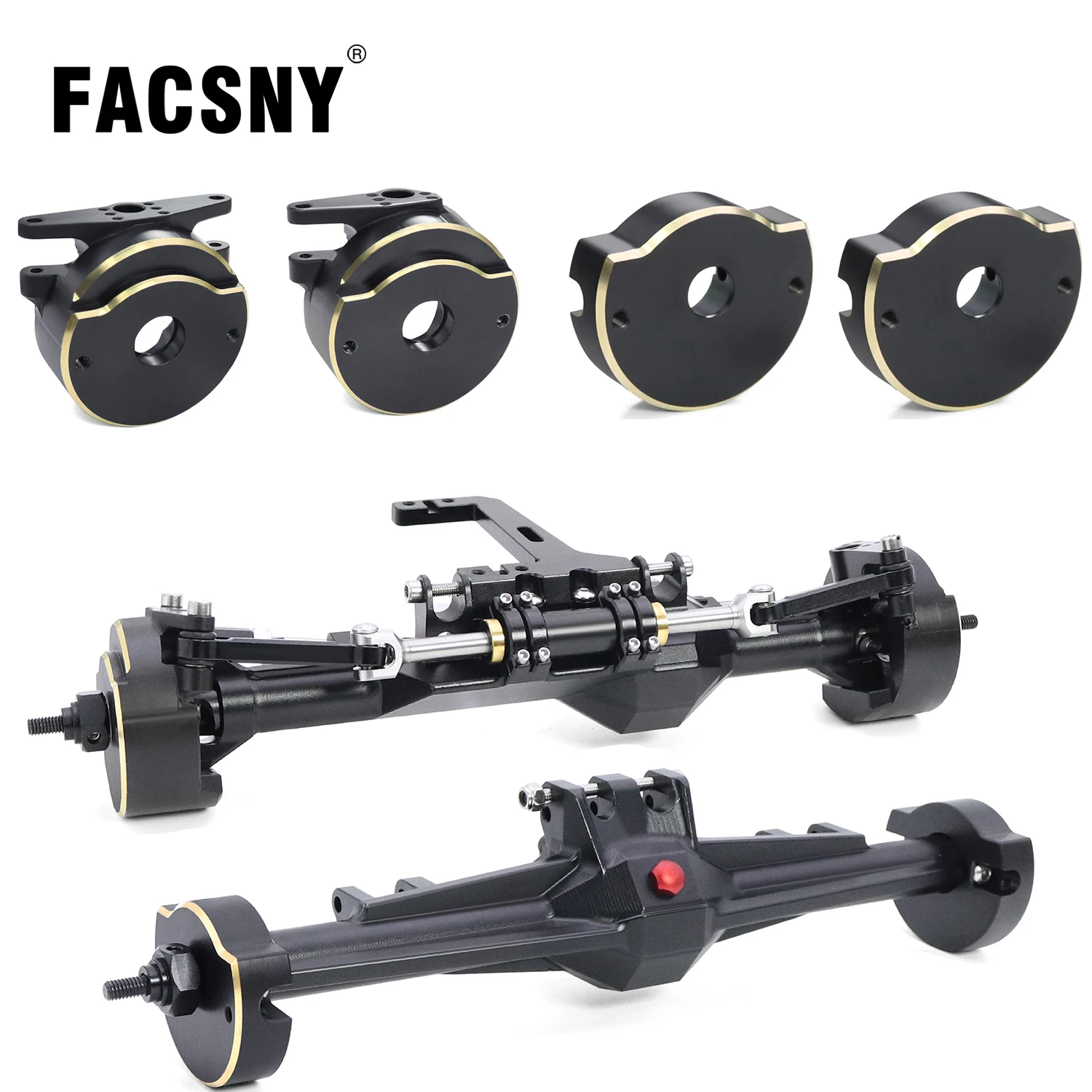 H10 Black Coated Brass Steering Knuckle Rear Axle Tube Cap Weights For 1/10 RC Crawler Car Vanquish H10 Optic LCG Upgrade Parts