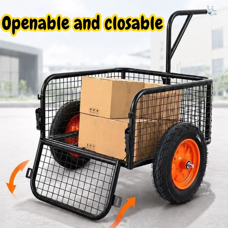 Outdoor Electric Vehicle Hanging Pull Small Trailer Portable Camper Outdoor Tools Hanging Push Picnic Truck Strong Load Bearing