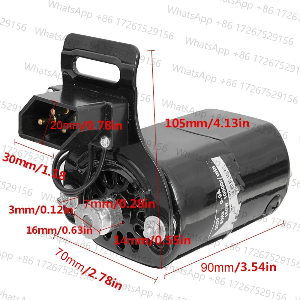 220V 180W 10000RPM Electric Sewing Machine Motor Set Home Sewing Machine Accessories Black Motor With Foot Control Pedal