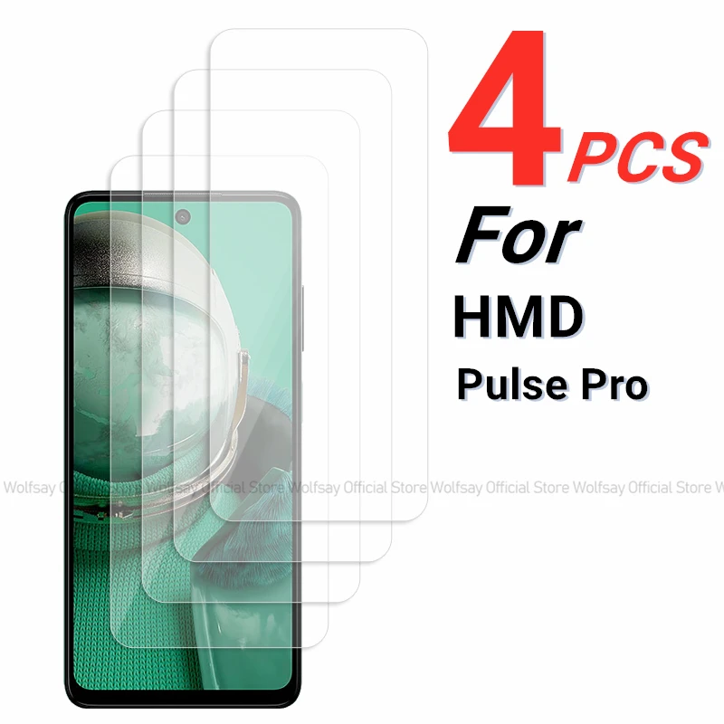 2/4PCS Screen Protector For HMD Pulse Pro Tempered Glass HMD Pulse Pro Protective Film Full Glue Screen Glass For MD Pulse Pro