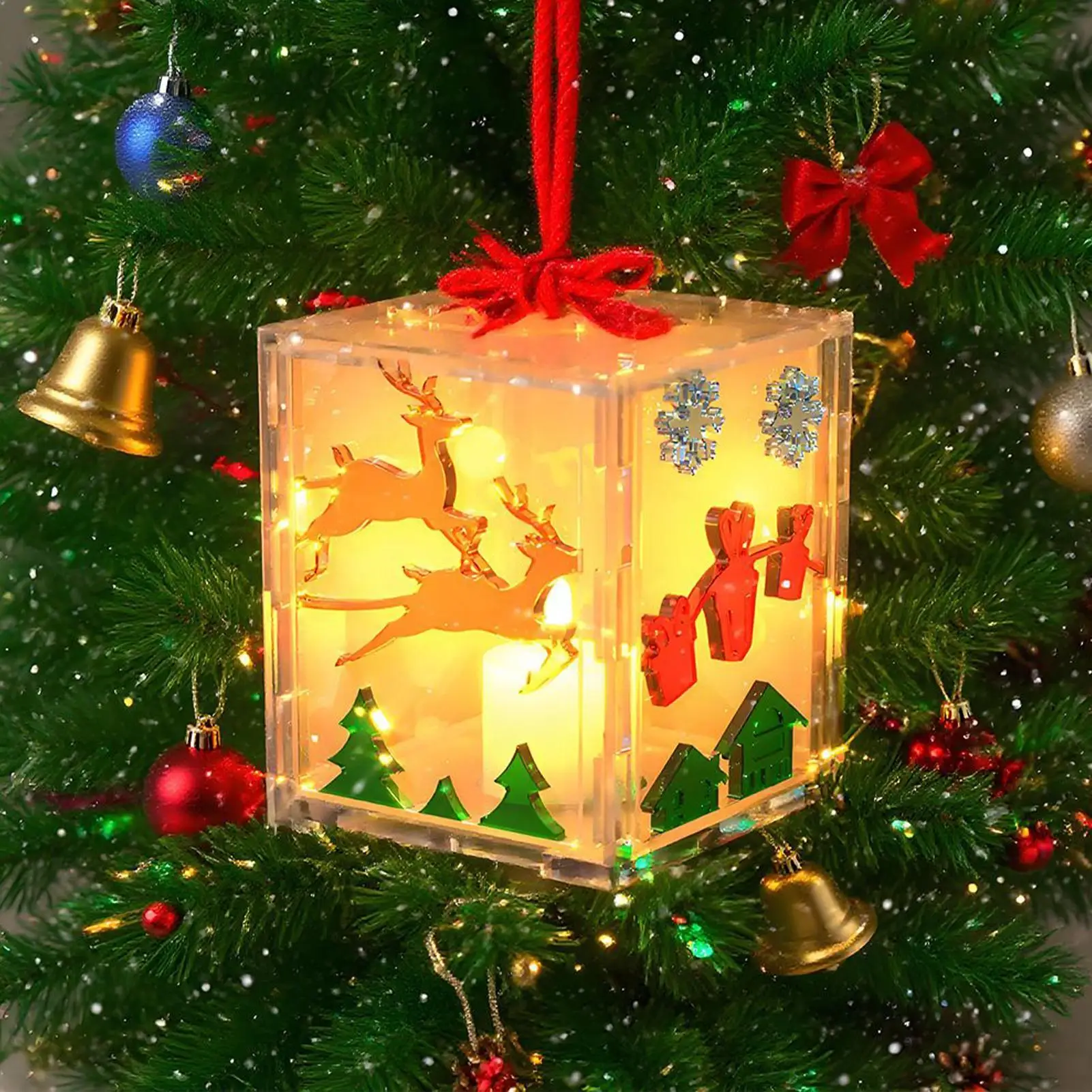 

Рождественские формы, силиконовые формы для литья фонарей из 6 предметов с узорами, многоразовая форма с 4 свечами для гипсового воска