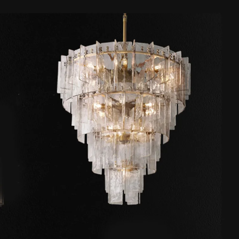 

Modern LED gold glass ceiling pendant light Suitable for living room, dining room home decor, variable light