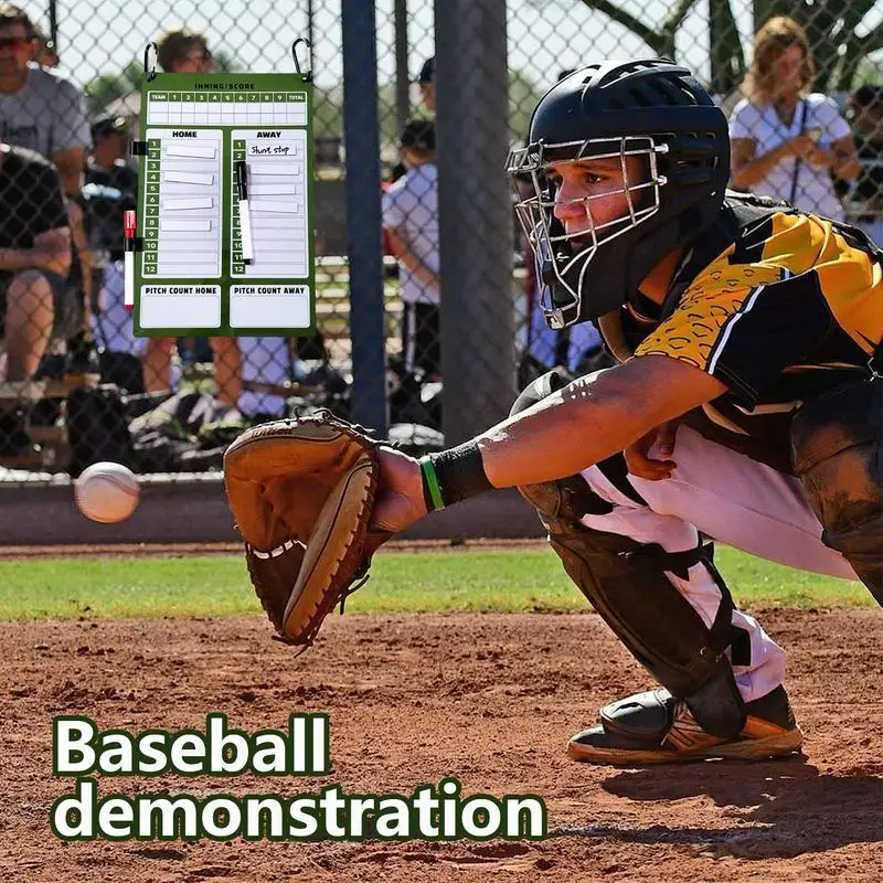 Batting Order Board For Dugout Erasable Baseball Dugout Board Double-Sided Softball Clipboard Magnetic Teaching Guidance For
