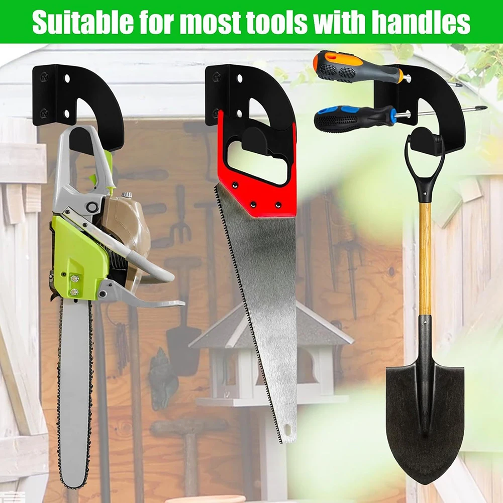 Garage Wall Organiser Garden Tools Lawnmower Wall Mount Hanger Solid-Steel Construction Vertical Storage Space Optimization