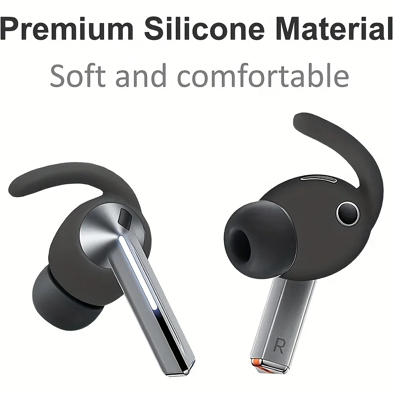 For Galaxy Buds3Pro Anti-Slip Silicone Eartips & Ear Hooks Sport Replacement Covers Accessories for Samsung