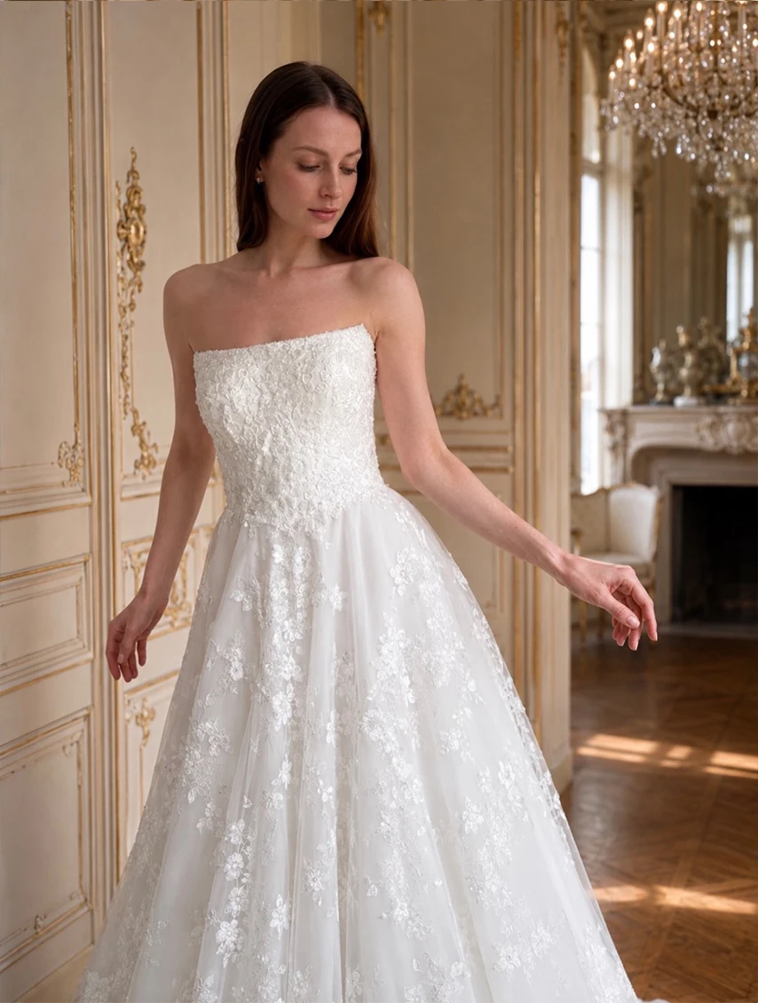 

Civil Wedding Dresses Beaded Applique Short Applique Backless Scoop Neck Bride Gowns Shiny vestidos de novia 2026 Customized