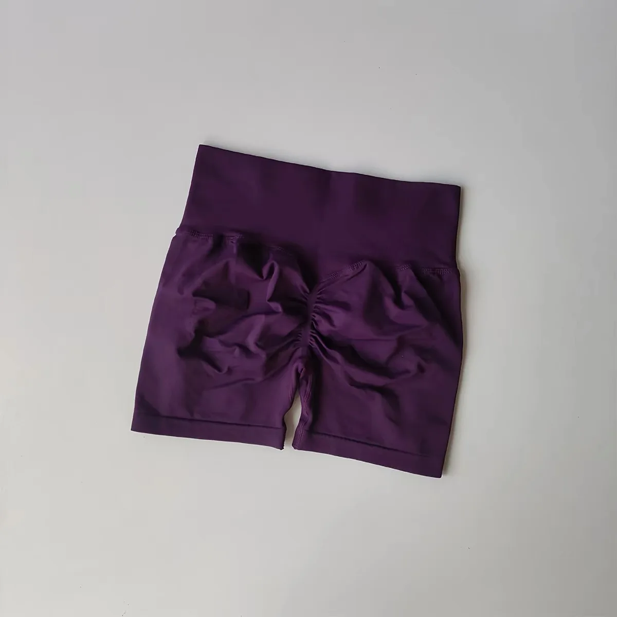 Damen-Sportshorts mit hoher Taille, pfirsichfarben, Hüftheben, Taillenstraffung, Abnehmen, Laufen, Training, Fitness-Kleidung – Detail 24