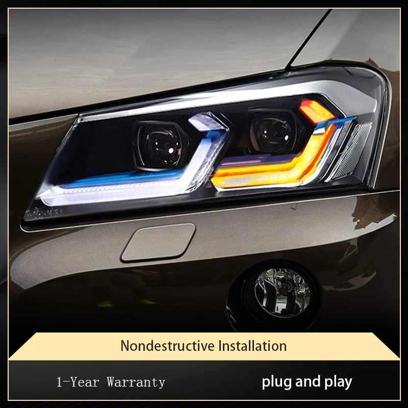 A Pair of Headlights For BMW X3 F25 2010-2013 Front Light DRL Head Lamp Vehicle Supplies LED Configure Daylight Car Accessories