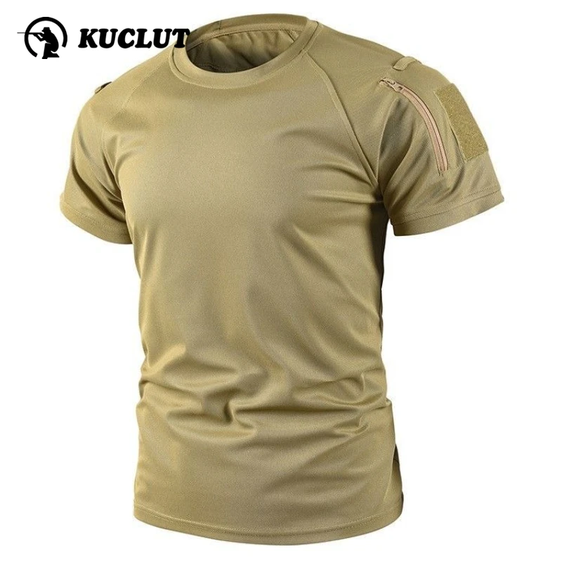T-shirt tactique des forces spéciales pour hommes, col rond, résistant à l'usure, respirant, séchage rapide, manches courtes, vêtements d'entraînement en plein air