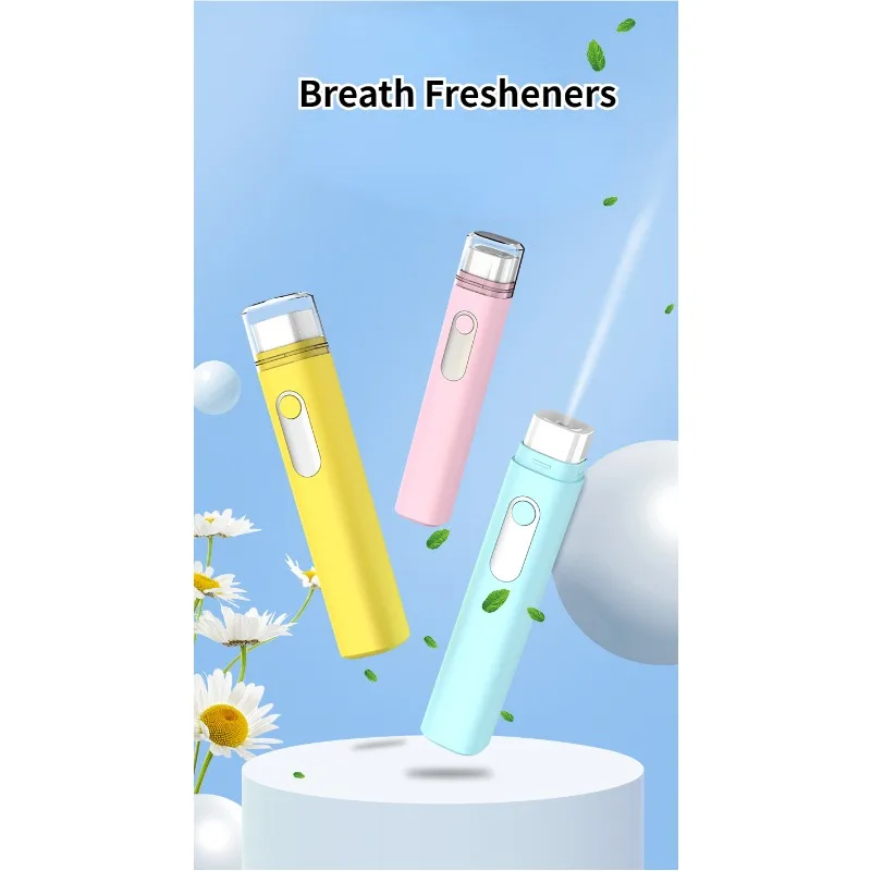 Electronic Oral Sprayer Mouth Spray Cleaner Eliminate Bad Breath Freshener Long-lasting Fragrance Portable Liquid Odor Spray