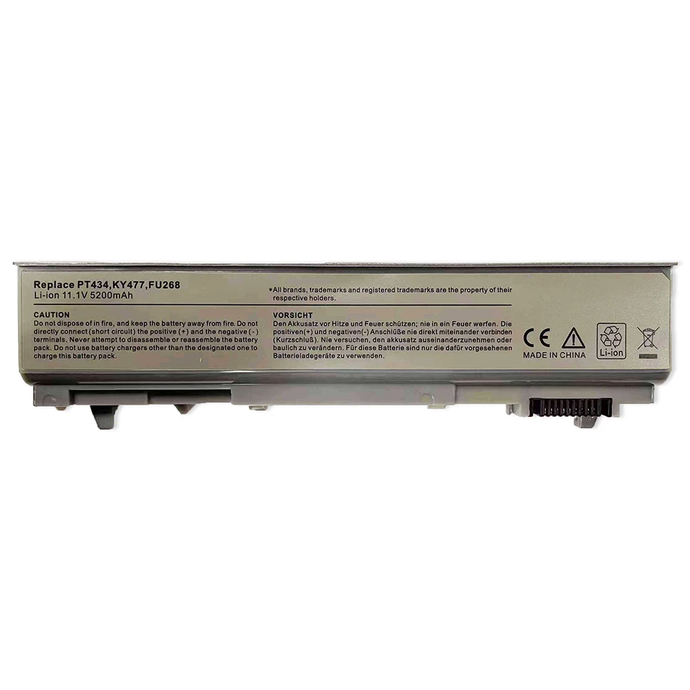PT434 KY477 11.1V 5200mAh Laptop Battery For Dell Latitude E6400 E6410 E6500 E6510 Precision M2400 M4400 M4500 Series