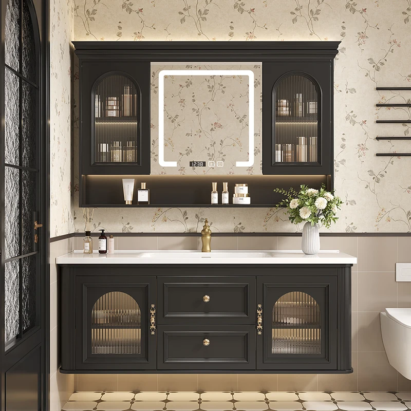 

French Retro Bathroom Cabinet Partitions Accessories Toilet Cupboard Living Room Medicine Decorations Archivadores Furniture