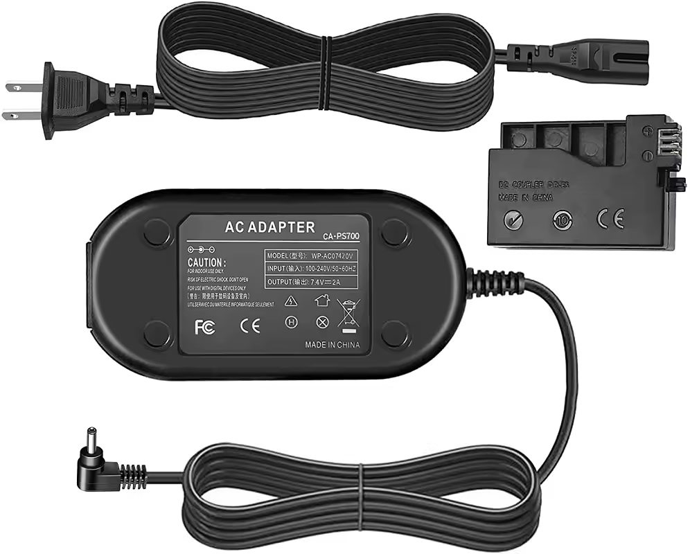 ACK-E5 ACK E5 Adaptador AC LP-E5 Bateria Manequim DR-E5 DR E5 Acoplador DC para Canon Rebel XSi XS EOS 450D 500D 1000D Kiss F X2 X3 T1I