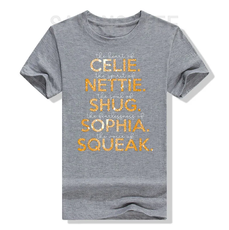 Celie Nettie Shug Sophia Squeak T-Shirt Letters Printed Saying Tee Funny Classic Movie Clothes Black Film Lover Graphic Outfits