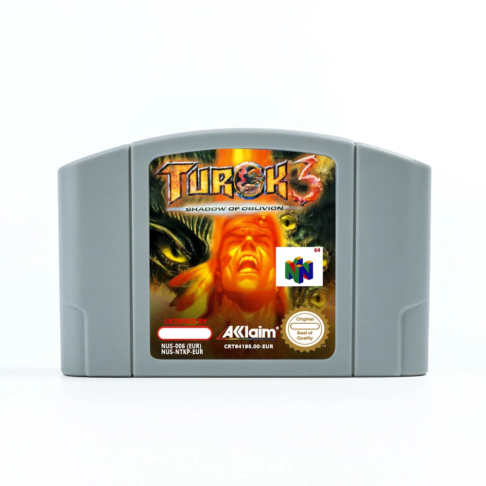 Turok 3 - Shadow of Oblivion N64 Cartridge USA EUR Game Card For 64bit Game Consoles