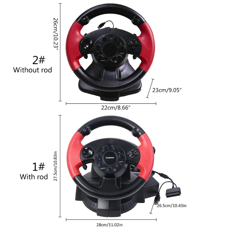 Imagem -06 - Gamepad Volante para Série Ft33d3 d7 200 Graus de Rotação Ângulo Duplo Motor Vibração para Ps3 para Ps2 pc Transporte da Gota