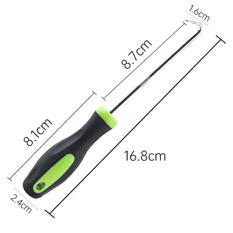 1 gancho metálico en forma de U de alta resistencia para herramienta de aflojamiento de césped, perfecto para desmalezar y remover la tierra, con una estructura robusta.