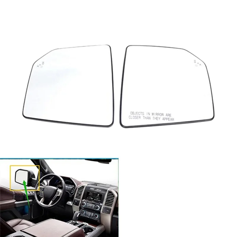 

AW-Car Left Rearview Mirror Glass Heated With Blind Spot For Ford F150 Pickup Truck 2015-2022 Car Replacement Parts Accessories