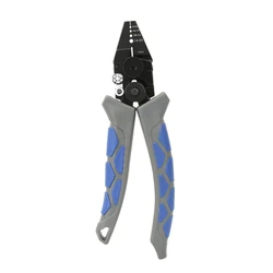 Portable Fishing Crimping Pliers 0.1-2mm Sleeve High Carbon Steel Wire Rope Crimper Multifunctional Cutter Scissors Fishing Tool