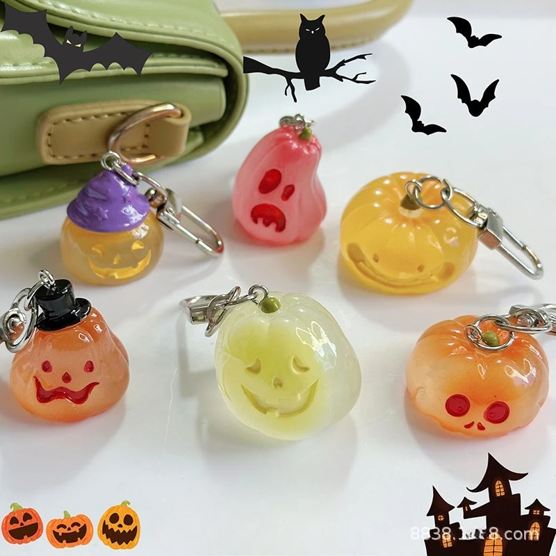 Shining U 発光カボチャキーホルダー 女性用 男性用 ファッションアクセサリー ギフト ハロウィン