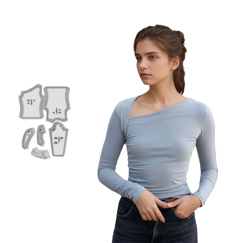 

Выкройки для шитья женские Асимметричные Лонгслив 7 размеров (34-46), набор для шитья для начинающих Женская одежда