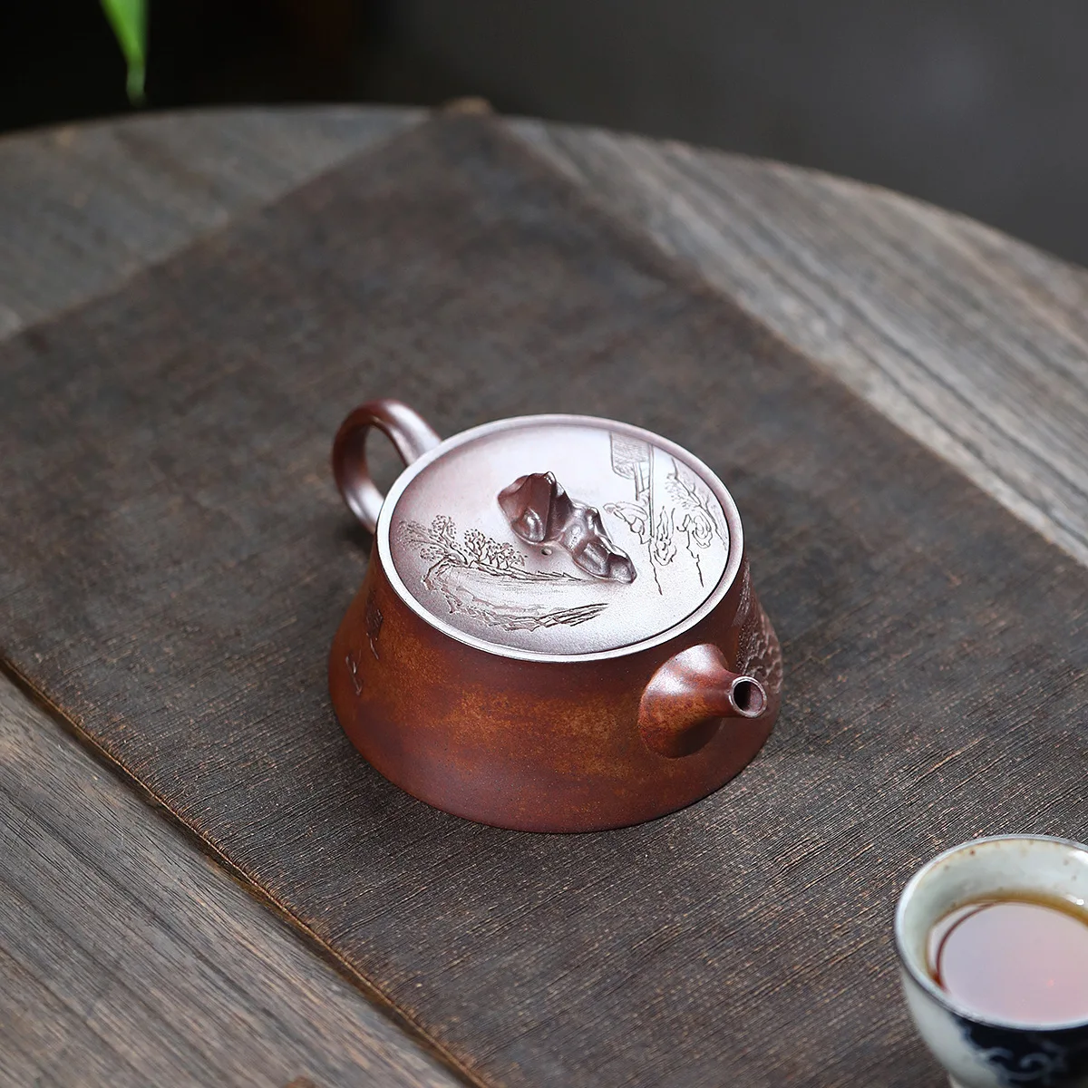 Guanshan Longyao Wenchai Shao Handmade Engraving and Painting Tea Pot Su Yixing Zisha Pot Factory Live Streaming Supply Source T