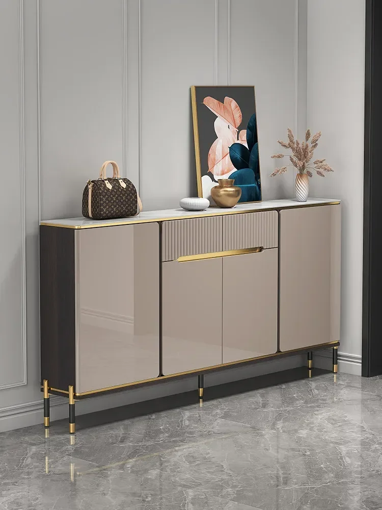 Home Entrance Modern Simple Outer Corridor Multi-layer Large-capacity Entrance Light Luxury Rock Slab Shoe CabinetX14