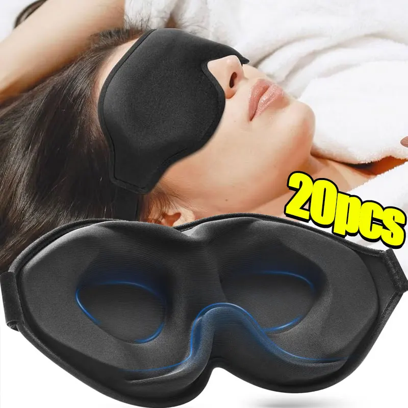 3D Eye Mask Comfortable Breathable Sleep Mask with Nose Pad Adjustable Size Eye Cover for Sleeping Travel & Nap Blackout