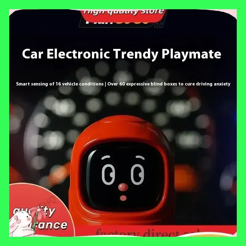 รถของเล่นหุ่นยนต์อัจฉริยะ Mangogo ของตกแต่งรถยนต์ สัตว์เลี้ยงอิเล็กทรอนิกส์ แสดงอารมณ์ ของเล่นเพื่อนเล่น ของขวัญวันหยุด ของตกแต่งรถยนต์