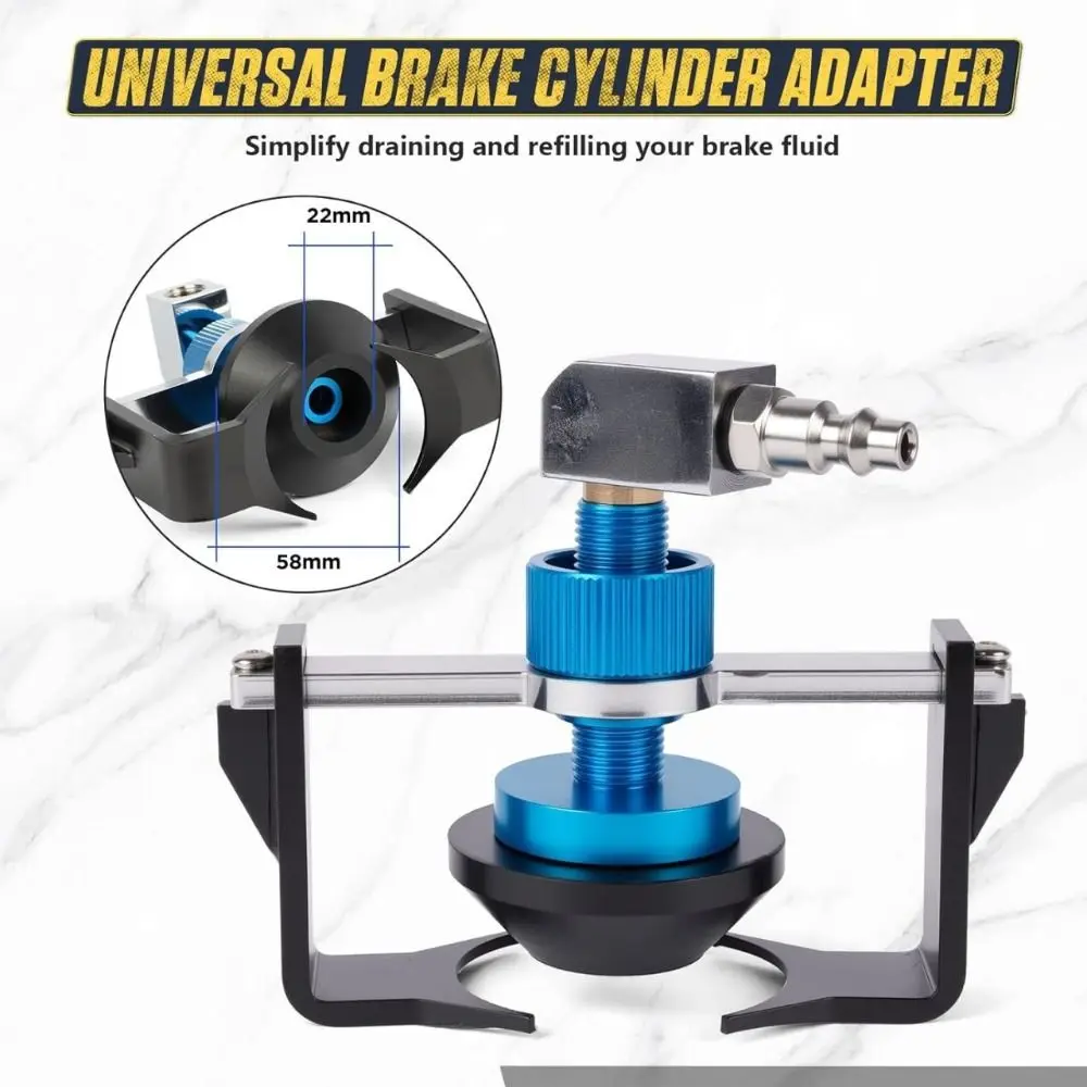 Universal Brake Fluid Bleeder Adjustable Connector Pneumatic Brake Exhaust Wrench Pressure Bleeder Tool Multiple Connectors