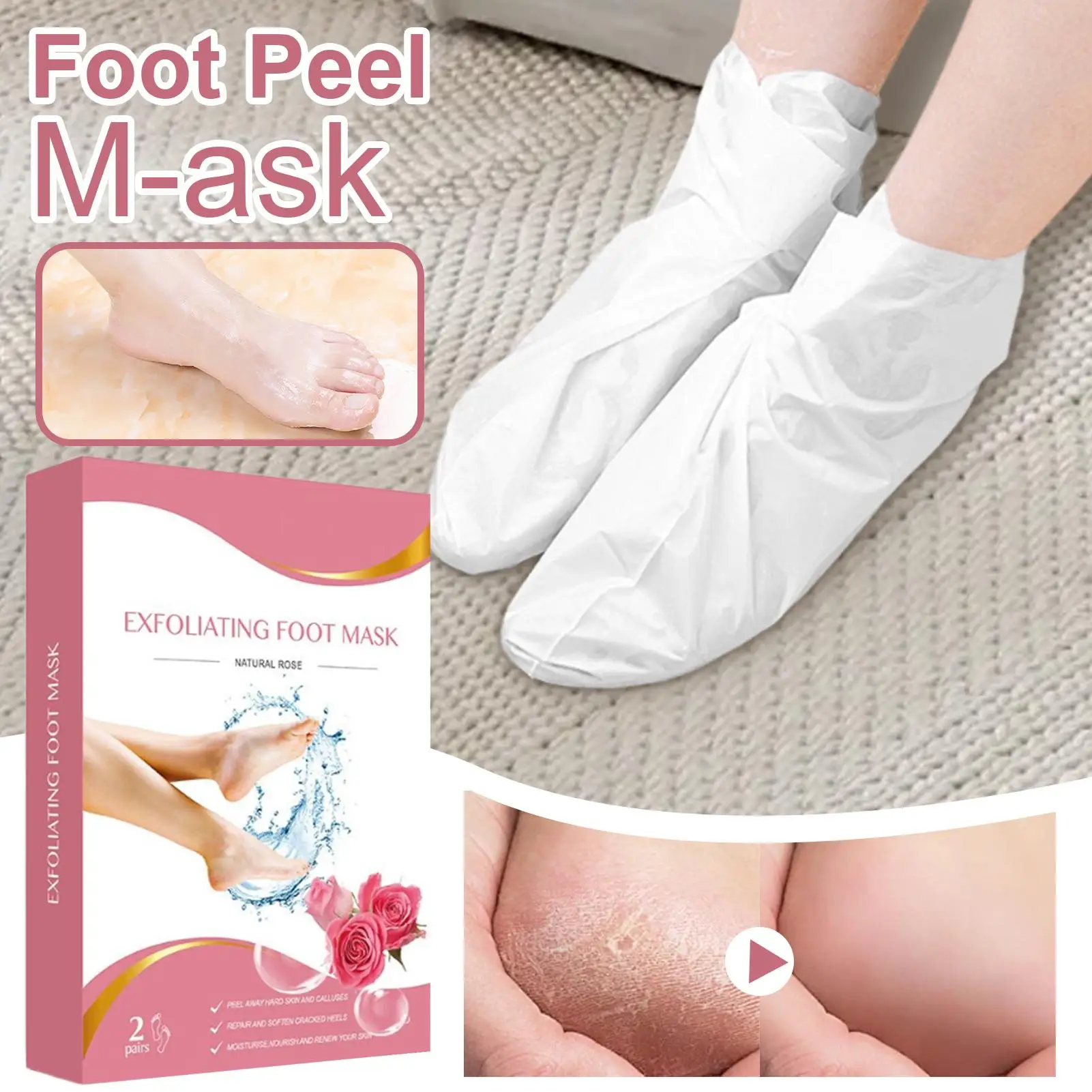 フットエクスフォリエーター ピーリングマスク 2ペア フットエクスフォリエーター 角質リムーバー 男性用 女性用 旅行 毎日のルーチン ワークアウト後の回復