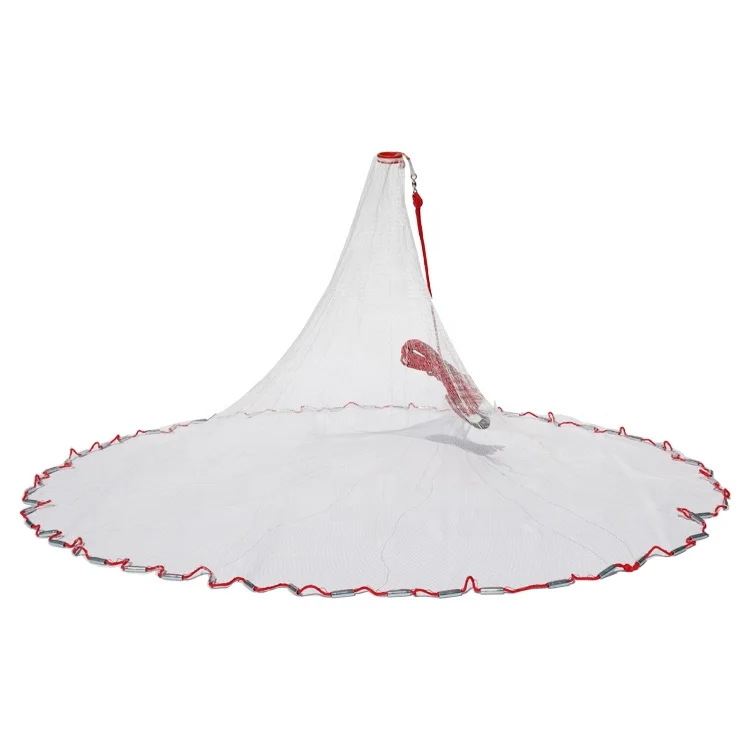 

Wholesale 6ft to 12ft 5/8" 3/8" Mesh Korea Cast Nets Easy Throw Shrimp Fishing Net Cast Net