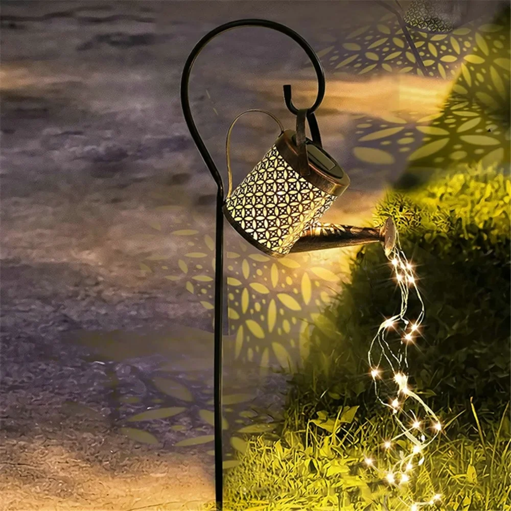 Solar Watering Can Light Hanging Kettle Lantern LED Light Outdoor Strong Waterproof Villa Path Lawn Yard Garden Decoration Lamp